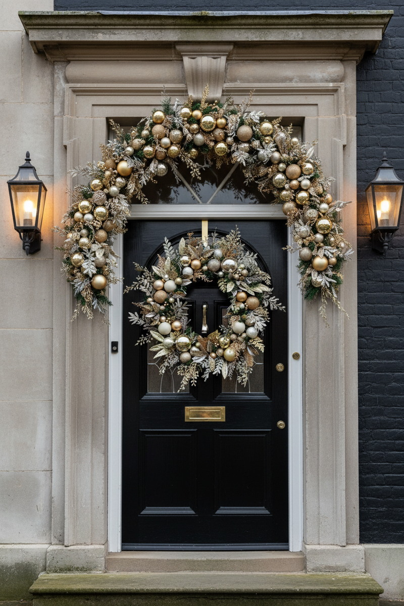 Large Luxury Golden Glow Christmas Wreath